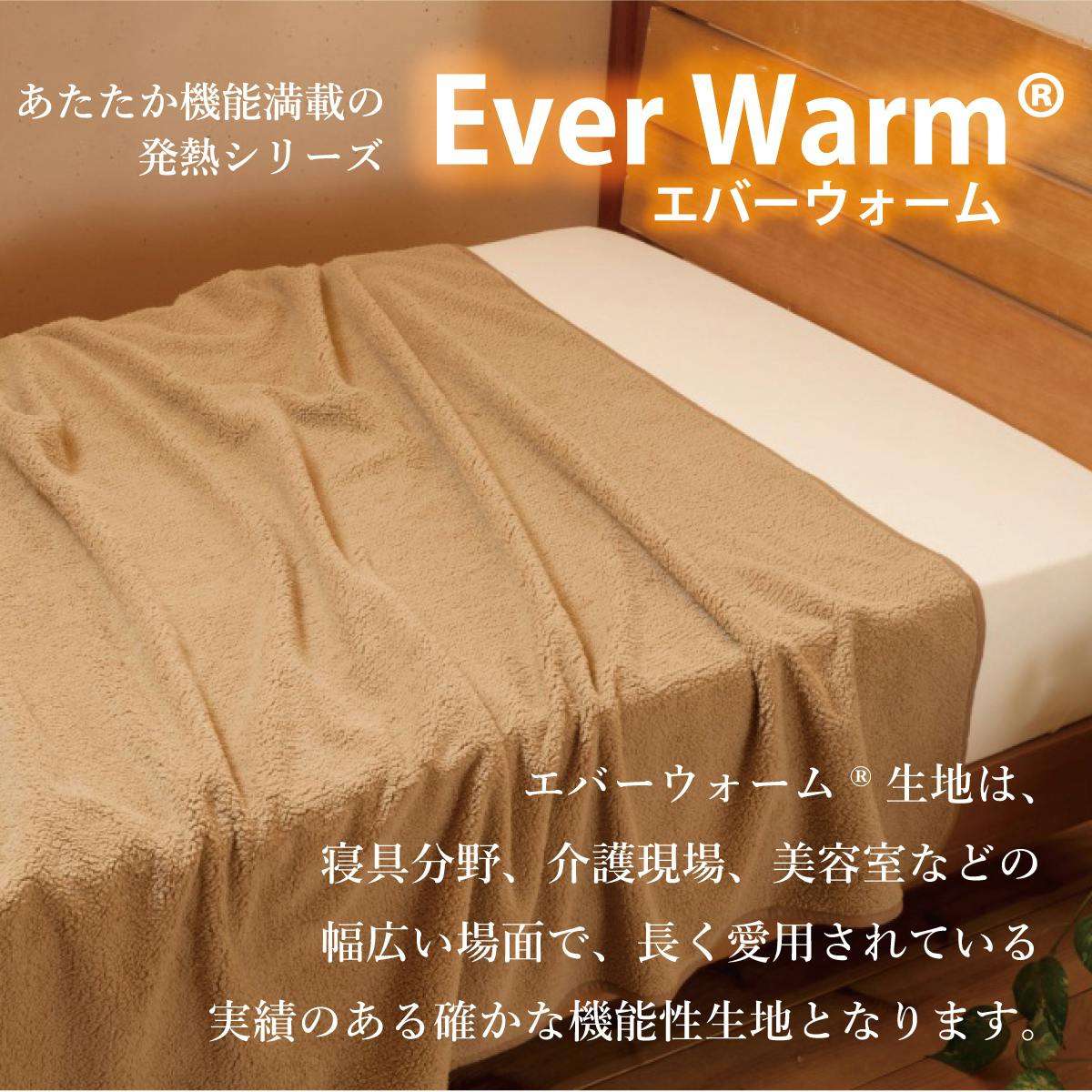 オーシン エバーウォーム 吸湿発熱 毛布 ダブル 180×200cm ブラウン