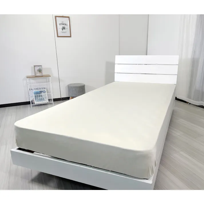 オーシン 吸水速乾スーパーフィットシーツ BOXシーツ D~Q対応幅140~200cm長さ190~220cm厚み15~40cm アイボリー 寝室 洗える BOXシーツ オールシーズン ダブル~クイーン ポリエステル93%ポリウレタン7% 4958308371345【別送品】