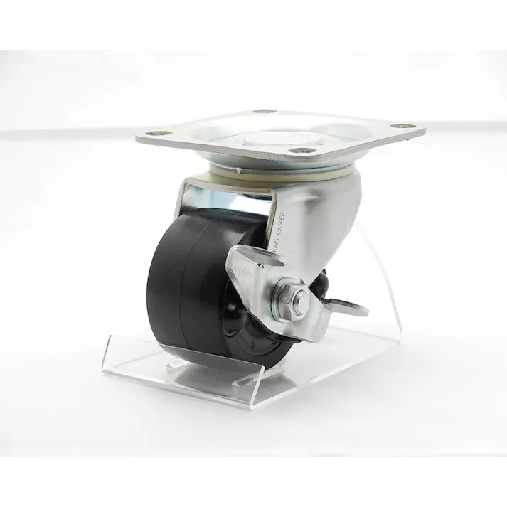 内村キャスター ミドルクラス トラック型 重量用 ストッパー付 合成ゴム車輪 107ZHS 10個入り (CDC) K000001022【別送品】