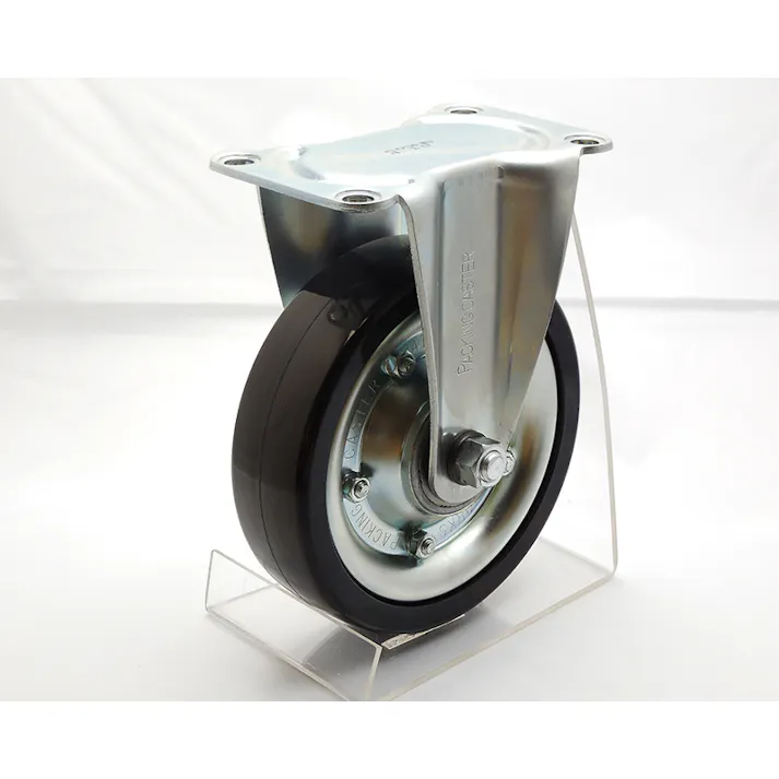 内村キャスター販売 ミドルクラス 固定型 重量用 ローラーベア入り 合成ゴム車輪 609HB 【別送品】(CDC)