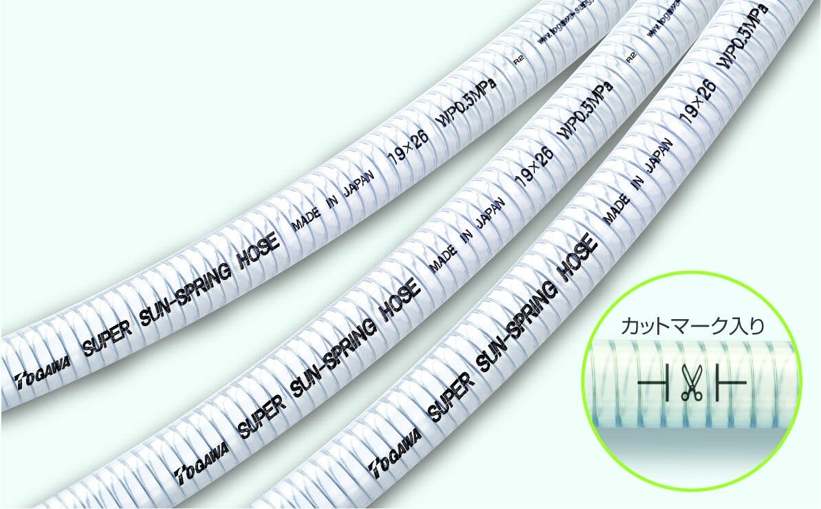 TOGAWA Sスプリング 12×1C×18×100(NEW) スーパーサンスプリングホース SP-12-100 K000004199(CDC) 塩ビ配水管