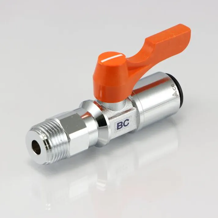 ASOH 小型ボールバルブ ロータリーストレートタイプ PTオス・チューブ接続 BC-7106R M000000171【別送品】(CDC)