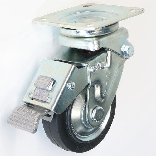SISIKU 自在旋回金具 固定金具 緩衝スプリングキャスターI(センターコイルタイプ) SAJB-100W K000006601(CDC) キャスター SISIKU 自在旋回金具 固定金具 緩衝スプリングキャスターI(センターコイルタイプ) SAJB-100W K000006601(CDC) キャスター