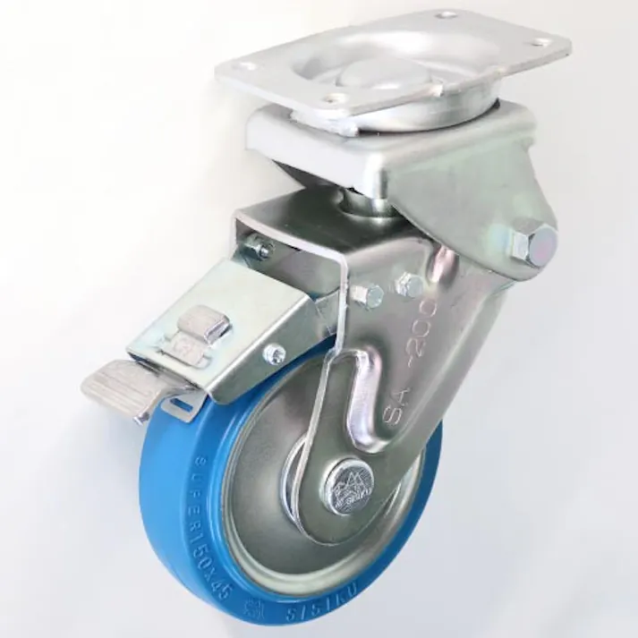 SISIKU 自在旋回金具 固定金具 緩衝スプリングキャスターII(センターコイルタイプけん引10km/h以下の仕様) SAKB-HO-150SST K000006715【別送品】(CDC)