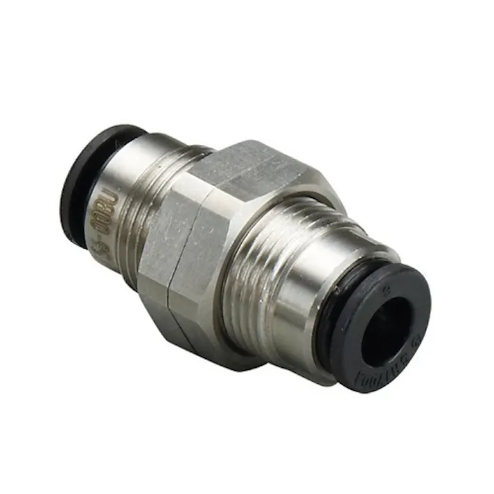 CHIYODA タッチコネクターファイブ SUSバルクヘッドユニオン ワンタッチ継手 FS8-00BU K000174693 (CDC)【別送品】