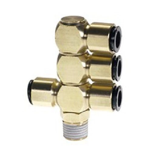 CHIYODA タッチコネクターFUJI トリプルバンジョー ワンタッチ継手 4-01S2D1 K000175008 (CDC) 鋼管・支持金具