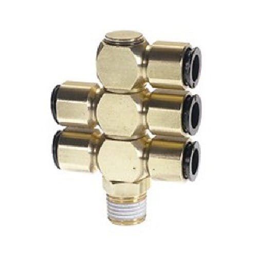 CHIYODA タッチコネクターFUJI トリプルバンジョー ワンタッチ継手 10-03S1D2 K000175025 (CDC) 鋼管・支持金具