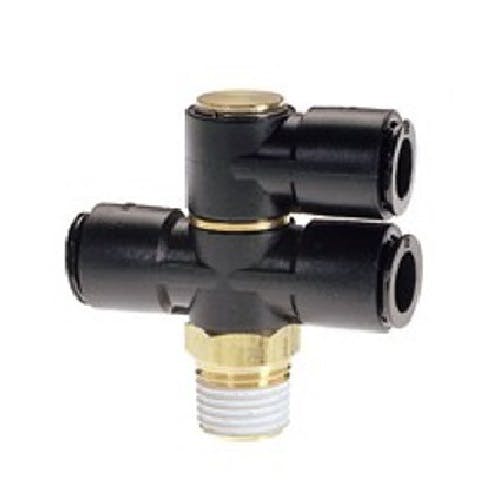 CHIYODA タッチコネクターFUJI ダブルバンジョー ワンタッチ継手 8R-01S1D1 K000175175 (CDC) 鋼管・支持金具