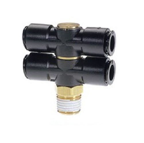 CHIYODA タッチコネクターFUJI ダブルバンジョー ワンタッチ継手 8R-02D2 K000175187 (CDC) 鋼管・支持金具