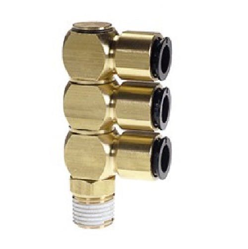 CHIYODA タッチコネクターFUJI トリプルバンジョー ワンタッチ継手 8R-02S3 K000175197 (CDC) 鋼管・支持金具