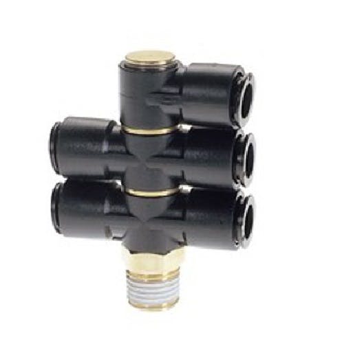 CHIYODA タッチコネクターFUJI トリプルバンジョー ワンタッチ継手 12R-04S1D2 K000175222 (CDC) 鋼管・支持金具