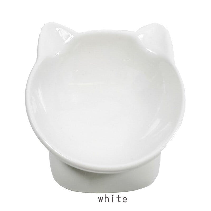 Petifam 猫型フードボウル ロー ホワイト レンジOK 陶器 食べやすい 4580756810352 ペット食器 Petifam 猫型フードボウル ロー ホワイト レンジOK 陶器 食べやすい 4580756810352 ペット食器