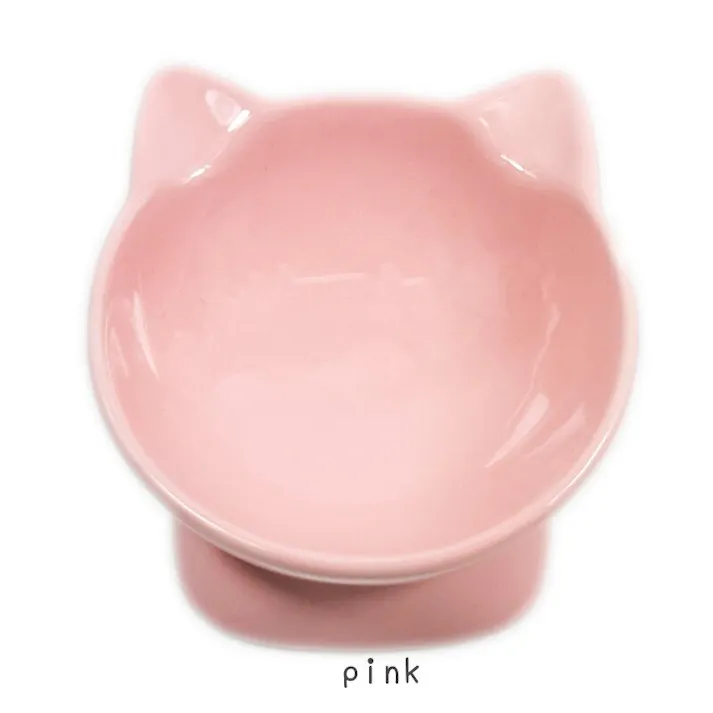 Petifam 猫型フードボウル ロー ピンク 4580756810369【別送品】