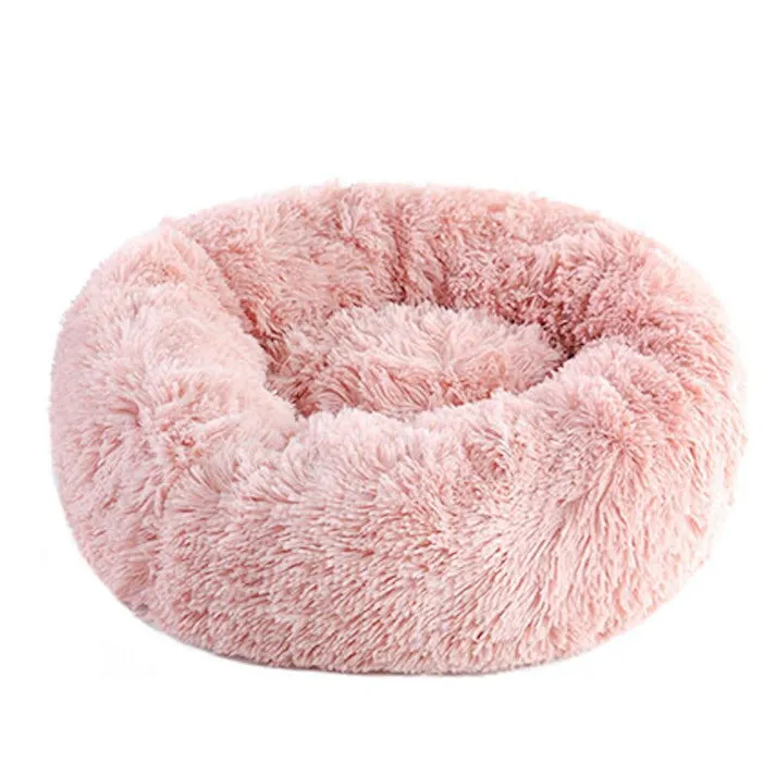Petifam ふわふわマカロンベッド ファスナー付き S ローズピンク ペットベッド 洗えるカバー 滑り止め加工 4580756810826【別送品】
