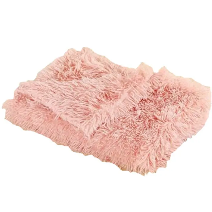 Petifam ふわふわマカロンブランケット M ローズピンク ふわふわ 洗濯可 大きめ 4580756811700【別送品】