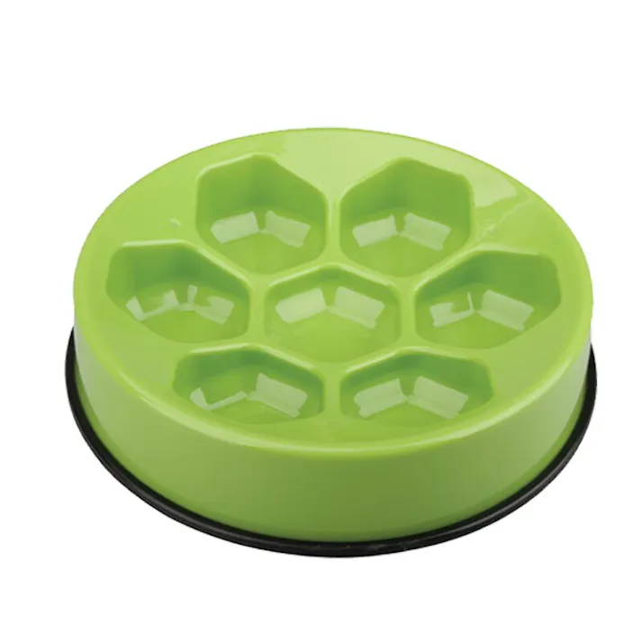 M-PETS 早食い防止皿 CAVITY ライトグリーン 6953182710516【別送品】