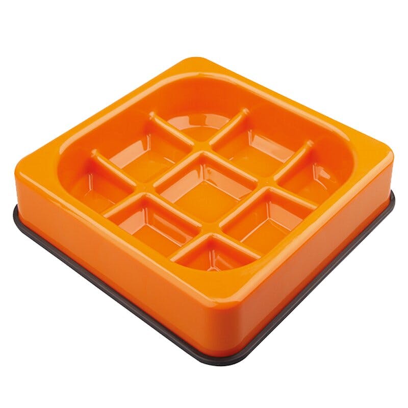 M-PETS 早食い防止皿 WAFFLE オレンジ 6953182710554 ペット食器 M-PETS 早食い防止皿 WAFFLE オレンジ 6953182710554 ペット食器