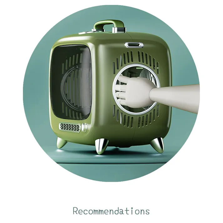 M-PETS TVペットキャリー ブルー 小窓付き 背面入口 通気性 6953182736998【別送品】