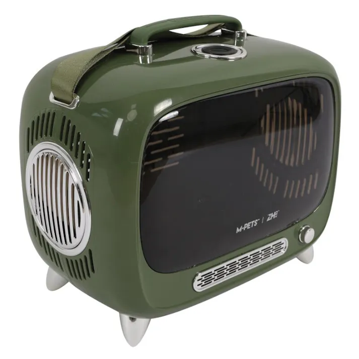 M-PETS TVペットキャリー グリーン 小窓付き 背面入口 通気性 6953182737001【別送品】