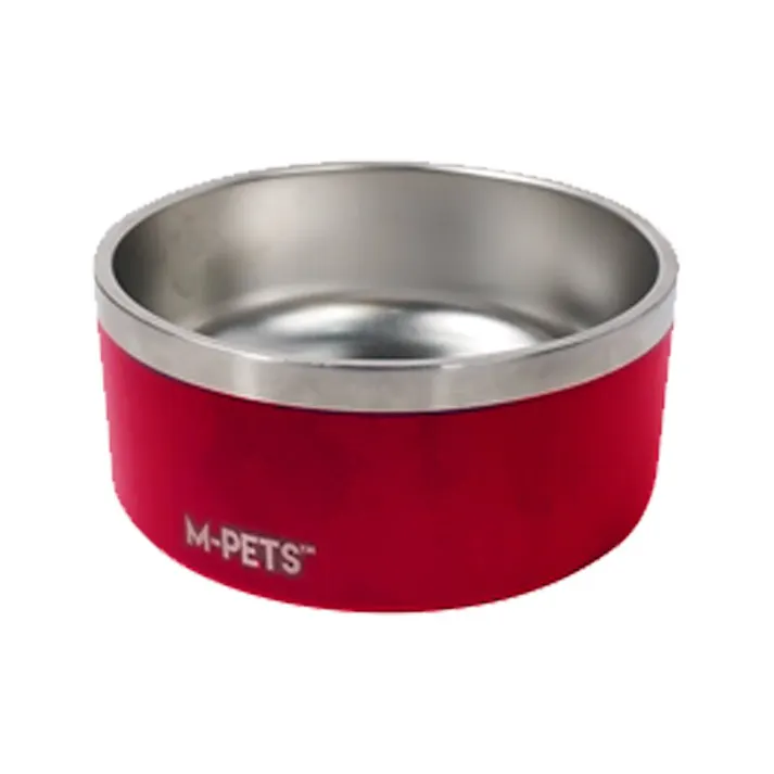M-PETS ESKIMOダブルウォールボウル 2L レッド 犬猫食器 滑り止め 保温・保冷 6953182743514【別送品】
