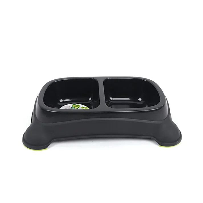 M-PETS ECOダブルボウル 2×400ml ブラック&グリーン 6953182743712【別送品】