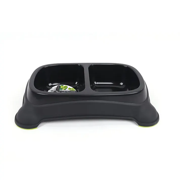 M-PETS ECOダブルボウル 2×650ml ブラック&グリーン 6953182743729【別送品】