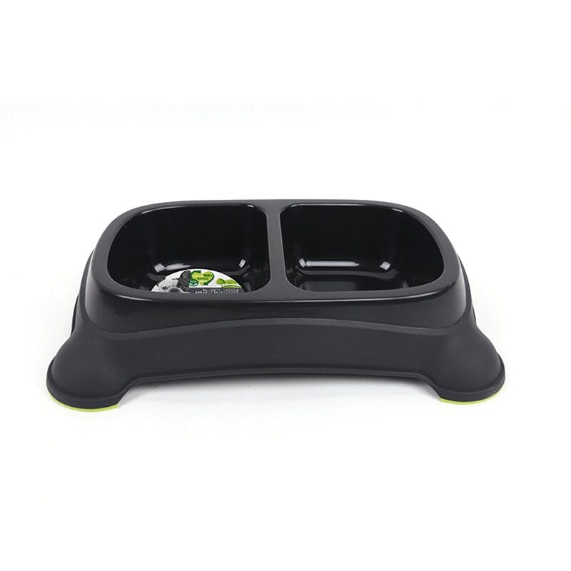 M-PETS ECOダブルボウル 2×950ml ブラック&グリーン 6953182743736 ペット食器 M-PETS ECOダブルボウル 2×950ml ブラック&グリーン 6953182743736 ペット食器