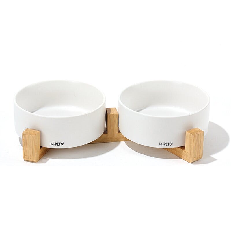 M-PETS OPERAセラミックボウルバンブースタンド 2×850ml ホワイト 6953182749370 ペット食器 M-PETS OPERAセラミックボウルバンブースタンド 2×850ml ホワイト 6953182749370 ペット食器