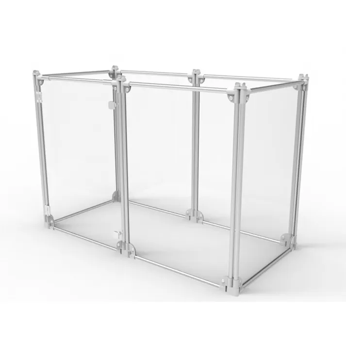 Petifam クリアサークル6面パネルH90cm シルバー ケージ・サークル 4580756813889【別送品】