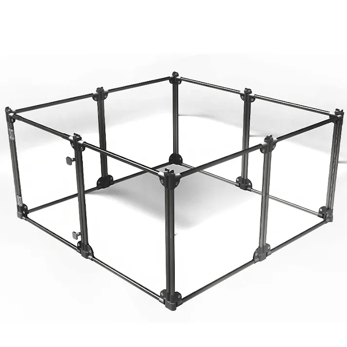 Petifam クリアサークル8面パネルH65cm ブラック ケージ・サークル 4580756813957【別送品】