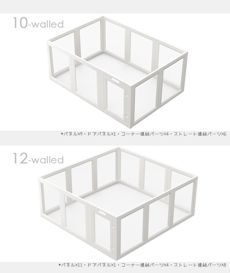 ぷりんさん専用ホワイトフレームクリアサークル LOWタイプ8面パネル