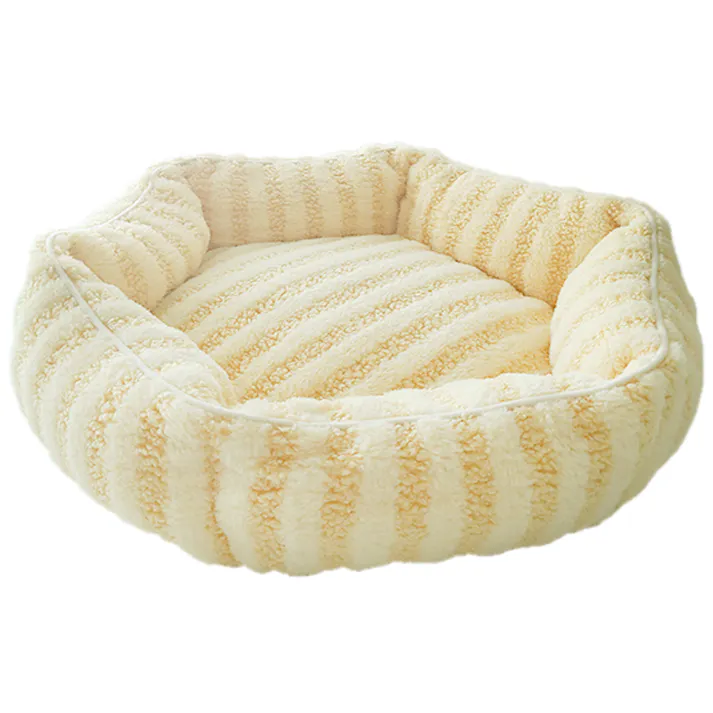 Petifam CottonCandyベッド ラウンド イエロー ペットベッド 4580756815111【別送品】