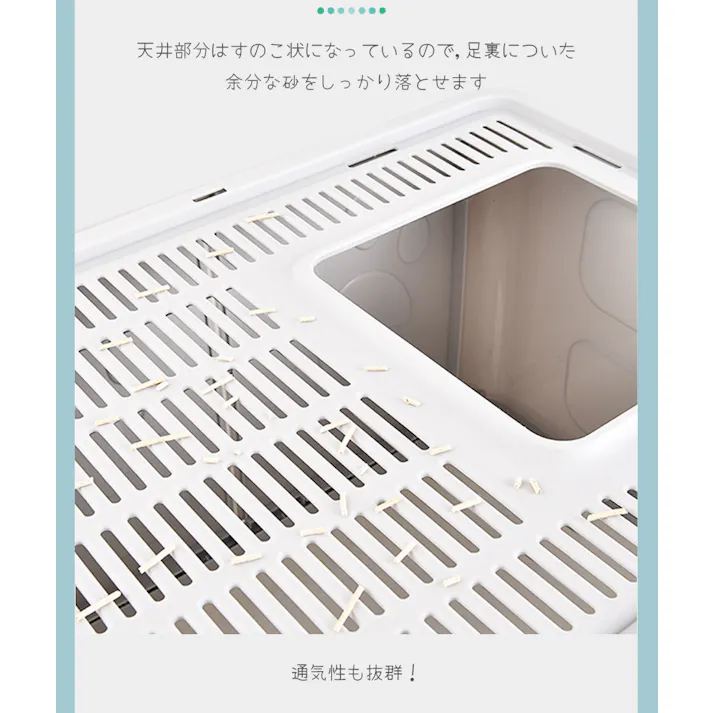 M-PETS SILEキャットリターボックス ホワイト&グレー 猫用トイレ 折りたたみ お掃除簡単 6953182738572【別送品】