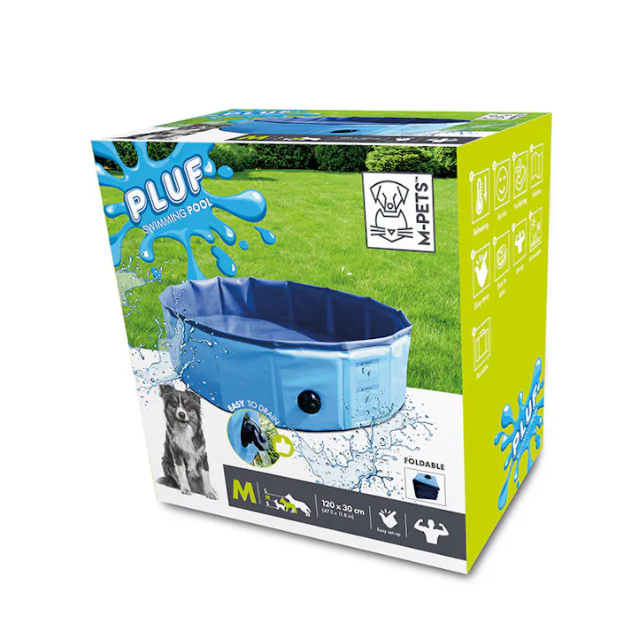 M-PETS PLUFスイミングプール M 犬用おもちゃ コンパクト収納 空気入れ不要 6953182743606【別送品】