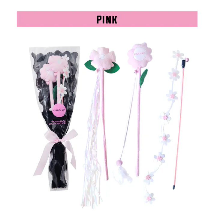 LUUKS UP Flower Bouquet Cat Teaser Pink 猫用おもちゃ 猫じゃらし 6953182750680【別送品】