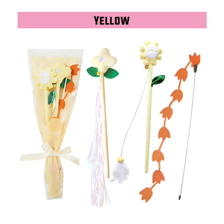 LUUKS UP Flower Bouquet Cat Teaser Pink 猫用おもちゃ 猫じゃらし 6953182750680【別送品】