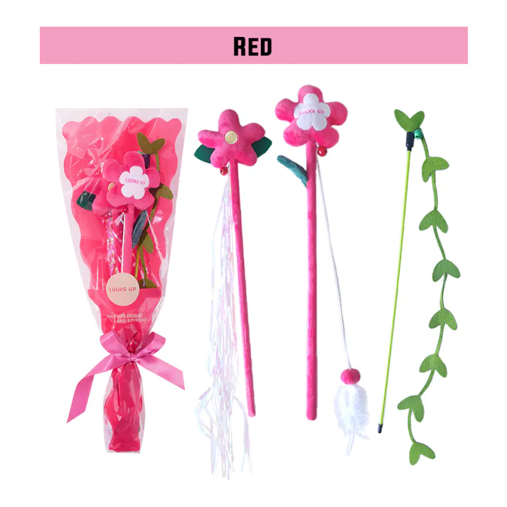 LUUKS UP Flower Bouquet Cat Teaser Pink 猫用おもちゃ 猫じゃらし 6953182750680【別送品】