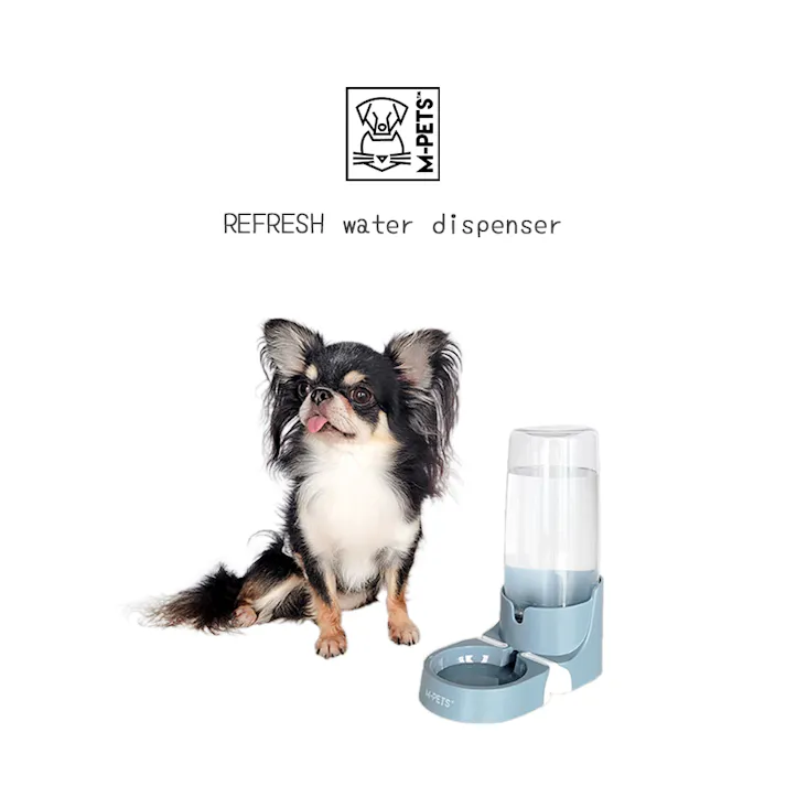 M-PETS REFRESHウォーターディスペンサー 0.85L ブラック 給水器 スリム 給水ボトル 小型犬 6953182753650【別送品】