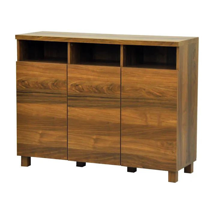 AIS エイアイエス ロスタ リビングボード120 扉付き収納ラック 大型オーディオボード リビング 寝室 事務所 本の収納 学童品収納 書類収納 抗菌家具 木製 LST-9012LB【別送品】