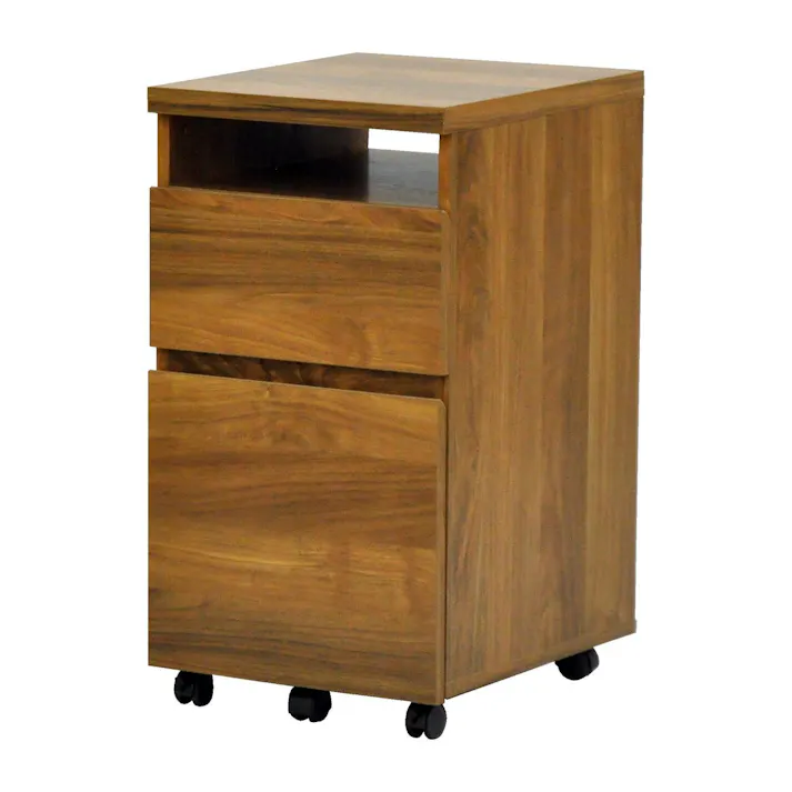 AIS エイアイエス ロスタ ワゴン デスクサイドワゴン 引き出し付き収納庫 リビング 寝室 事務所 本の収納 学童品収納 書類収納 抗菌家具 木製 LST-7040W【別送品】