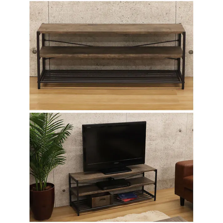 AIS エイアイエス バルネTV台 オーディオボード ローボード リビング 子供部屋 寝室 テレビ台 オーディオ収納 書類収納 木製 スチール BRN-07TD【別送品】