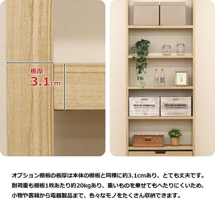 AIS エイアイエス オプションシェルフ60 本棚 壁面収納ラック リビング
