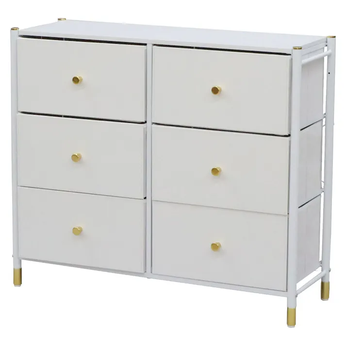 AIS エイアイエス ファブリックチェスト6D ファブリック収納庫 リビング 寝室 事務所 子供部屋 小物収納 書類収納 タオル収納 衣類収納 ファブリック スチール FC-6H03【別送品】