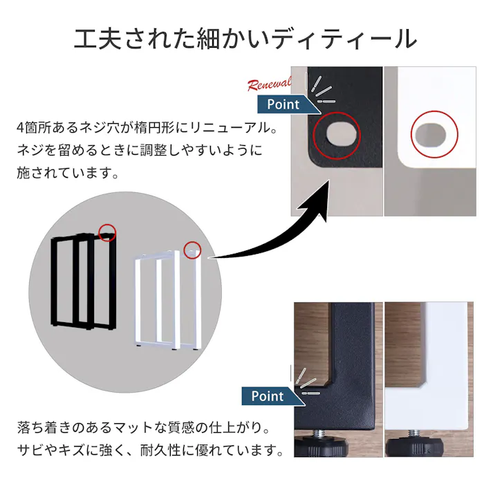 AIS エイアイエス テーブル枠脚2本セット ダイニング用脚 70cm脚 ミドルタイプ リビング 事務所 キッチン ダイニング オシャレデザイン デスク用 テーブル用 スチール TBK-D43 BK【別送品】