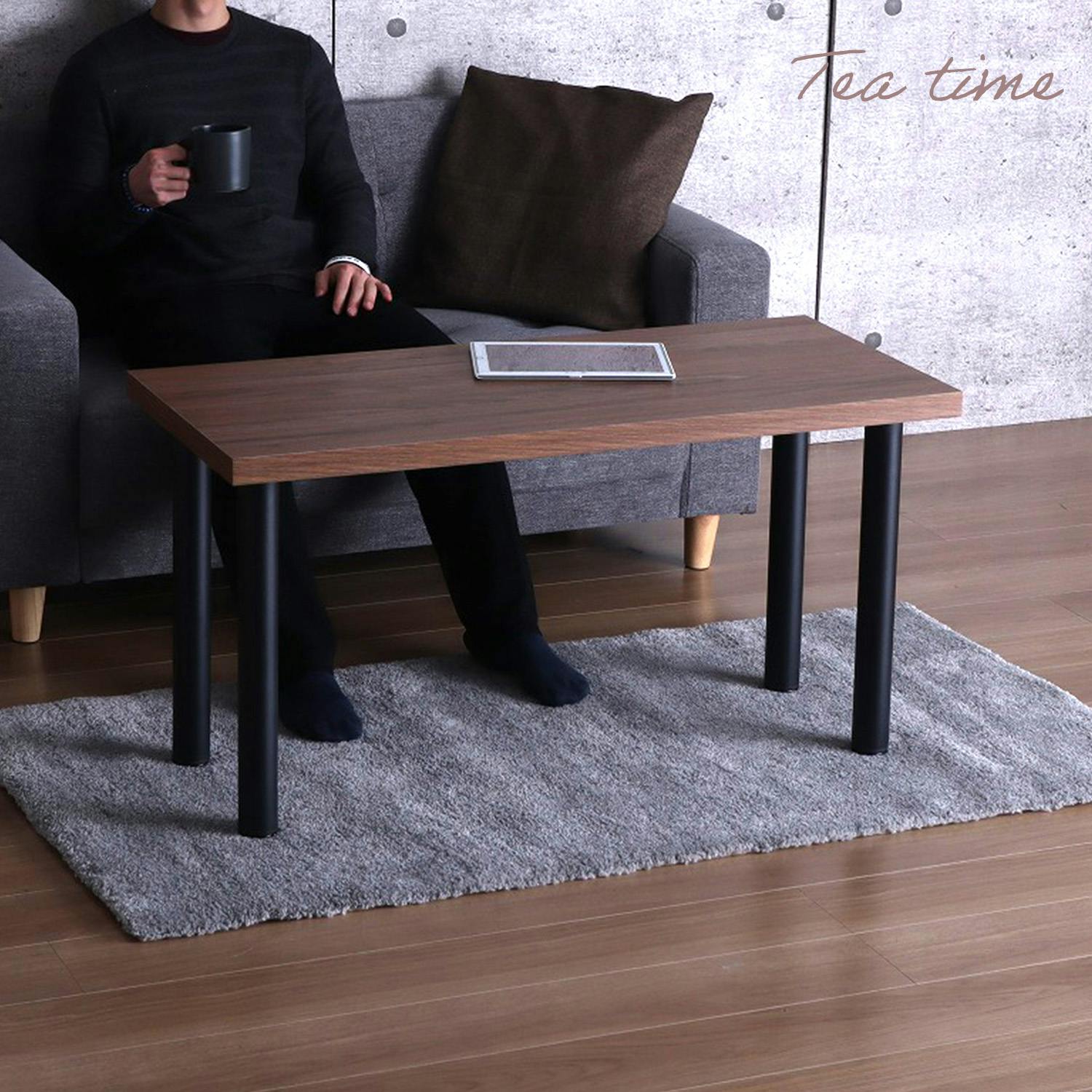 AIS エイアイエス テーブル丸脚4本セット TBK-C49 BK (約)幅8.5