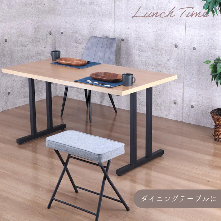 AIS エイアイエス テーブル脚II型2本セット ダイニング用脚 70cm脚 ミドルタイプ リビング 事務所 キッチン ダイニング オシャレデザイン デスク用 テーブル用 スチール TBK-IIN BK【別送品】