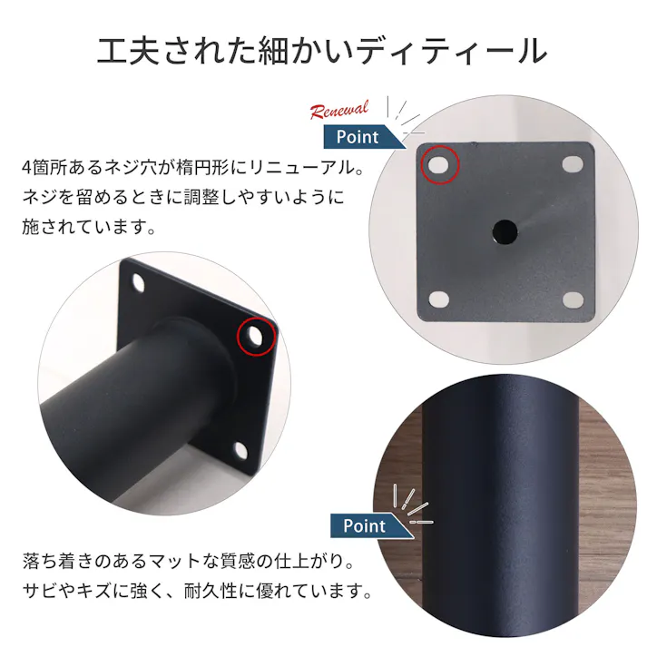 AIS エイアイエス カフェテーブル用1本脚 カフェ用1本脚 90cm脚 ハイタイプ 店舗 リビング 事務所 キッチン ダイニング フードコート オシャレデザイン 店舗 1本脚 スチール CTBK-P85-X【別送品】