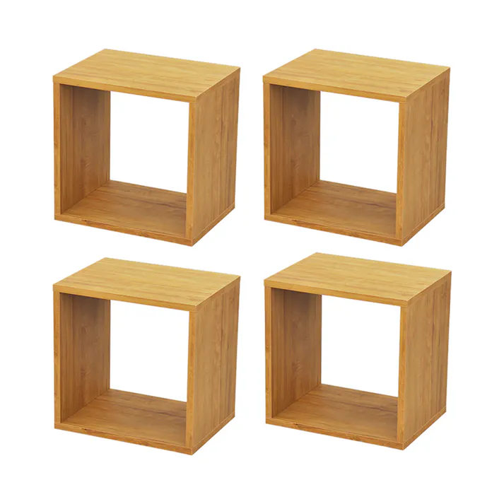 AIS エイアイエス オープンラックシステム400×300×400×4セットブラウン OPR-4040×4pcs (約)幅40cm奥行30cm高さ40cm リビング キッチン 子供部屋 寝室 小型 隙間収納 ブラウン オープンラック 4932528028548【別送品】
