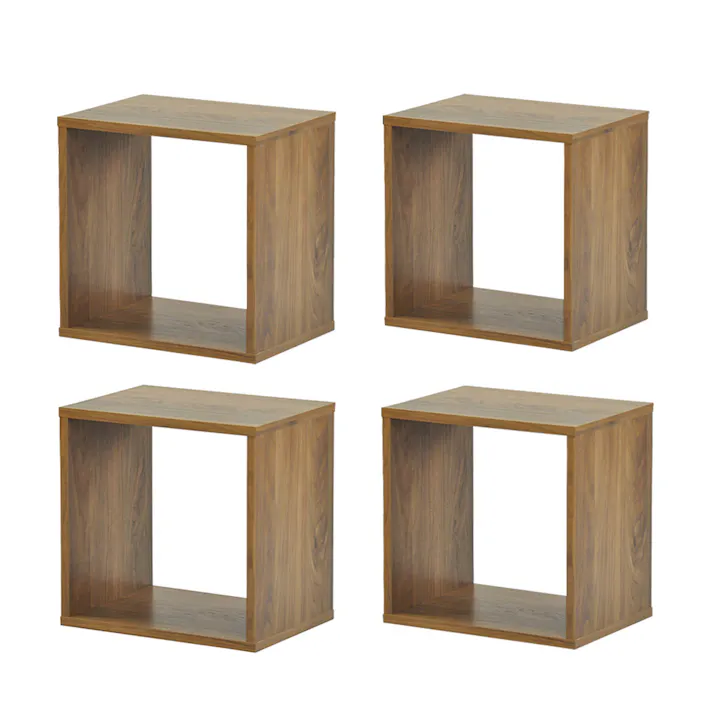 AIS エイアイエス オープンラックシステム400×300×400×4セットウォールナット OPR-4040×4pcs WLNT (約)幅40cm奥行30cm高さ40cm リビング キッチン 子供部屋 寝室 小型 隙間収納 ウォールナット オープンラック 4932528028555【別送品】