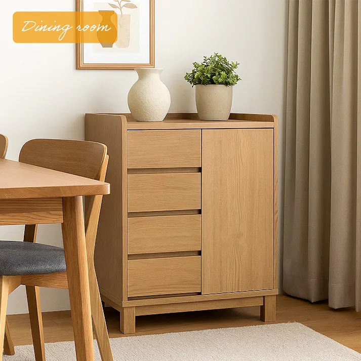 AIS フィニット ルームボード 58×40×80cm FN-604 NA 完成品キャビネット 扉付き収納ラック リビング 寝室 子供部屋 小物収納 書類整理 雑貨収納 木製 4932528027084【別送品】